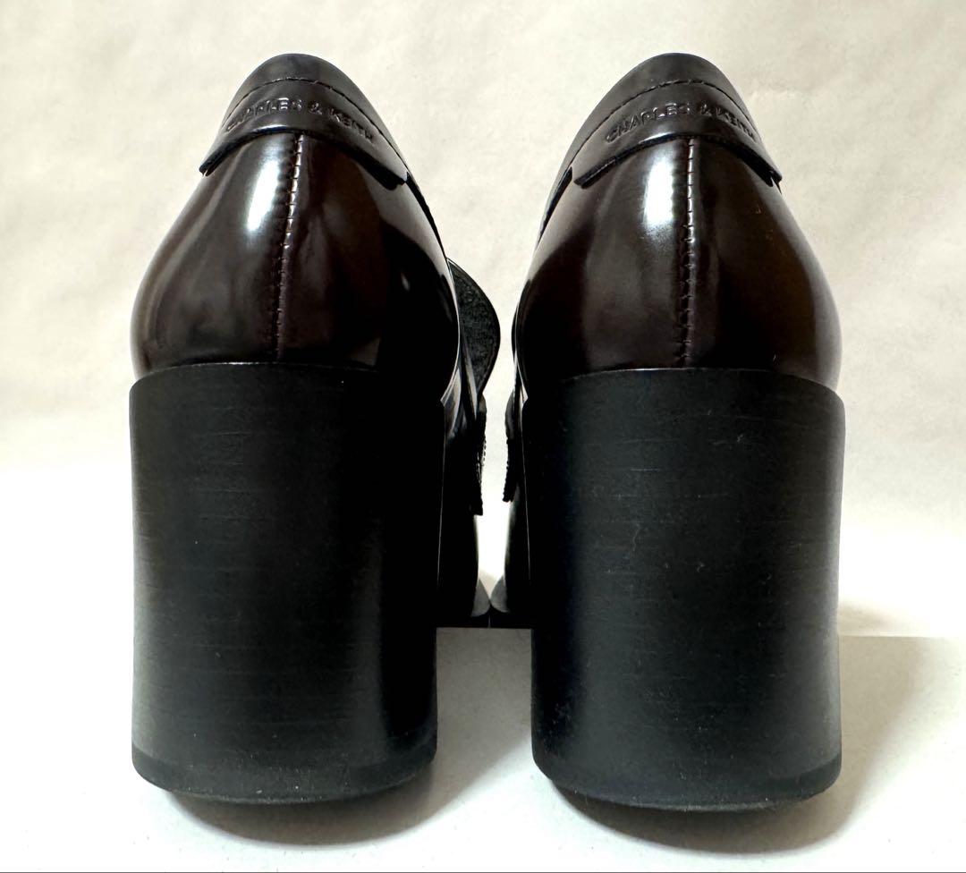 CHARLES&KEITH ペニーローファー パンプス バーガンディ 23.5