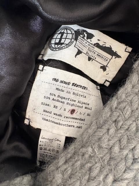 THE INOUE BROTHERS アルパカ ニット カーディガン M THE INOUE BROTHERS アルパカ ニット カーディガン M