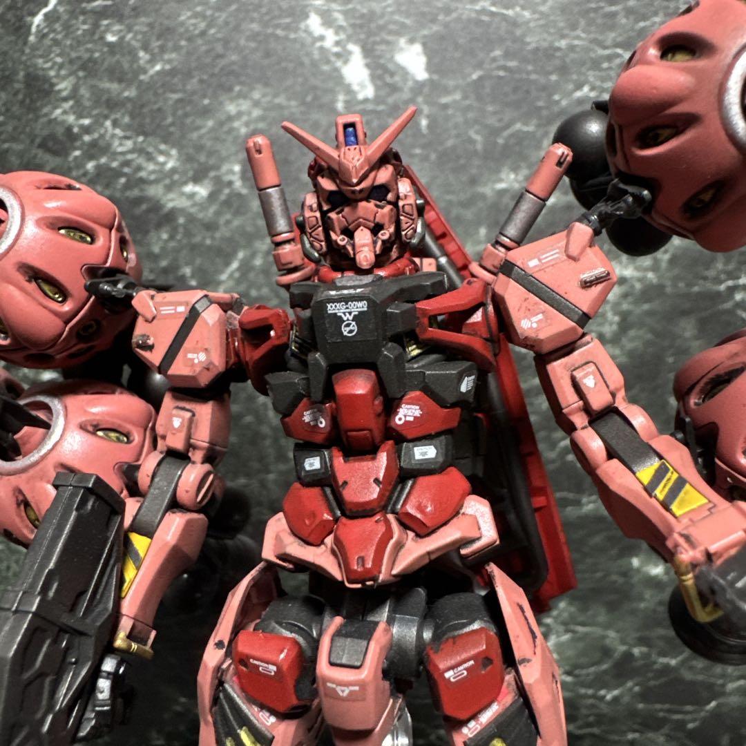 ジークアクス　HG 赤いガンダム　ビット6個装備　塗装完成品　ガンプラ