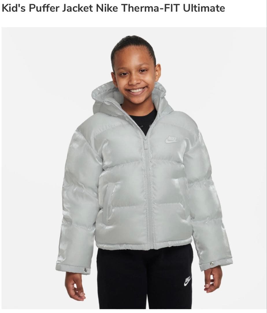 *未使用　Nike Therma-FIT シルバー 中綿コート　L