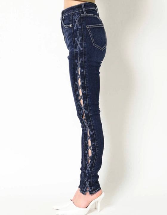 GYDA☆サイドレースアップデニム