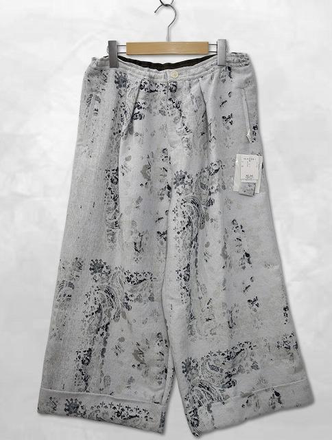 ワイズ 総柄 ジャガード ロールアップ ワイド ニット パンツ 2(S) 29,800円