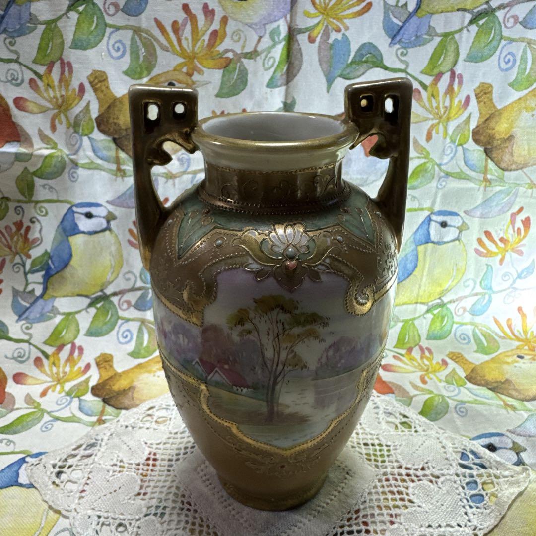 オールドノリタケ、里帰り品です。Old Noritake flower base