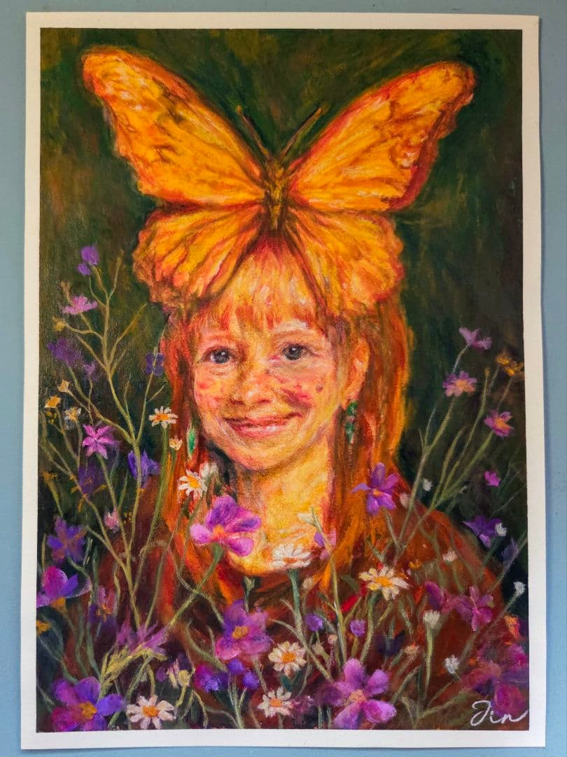 アナログ画 咲くように生きる