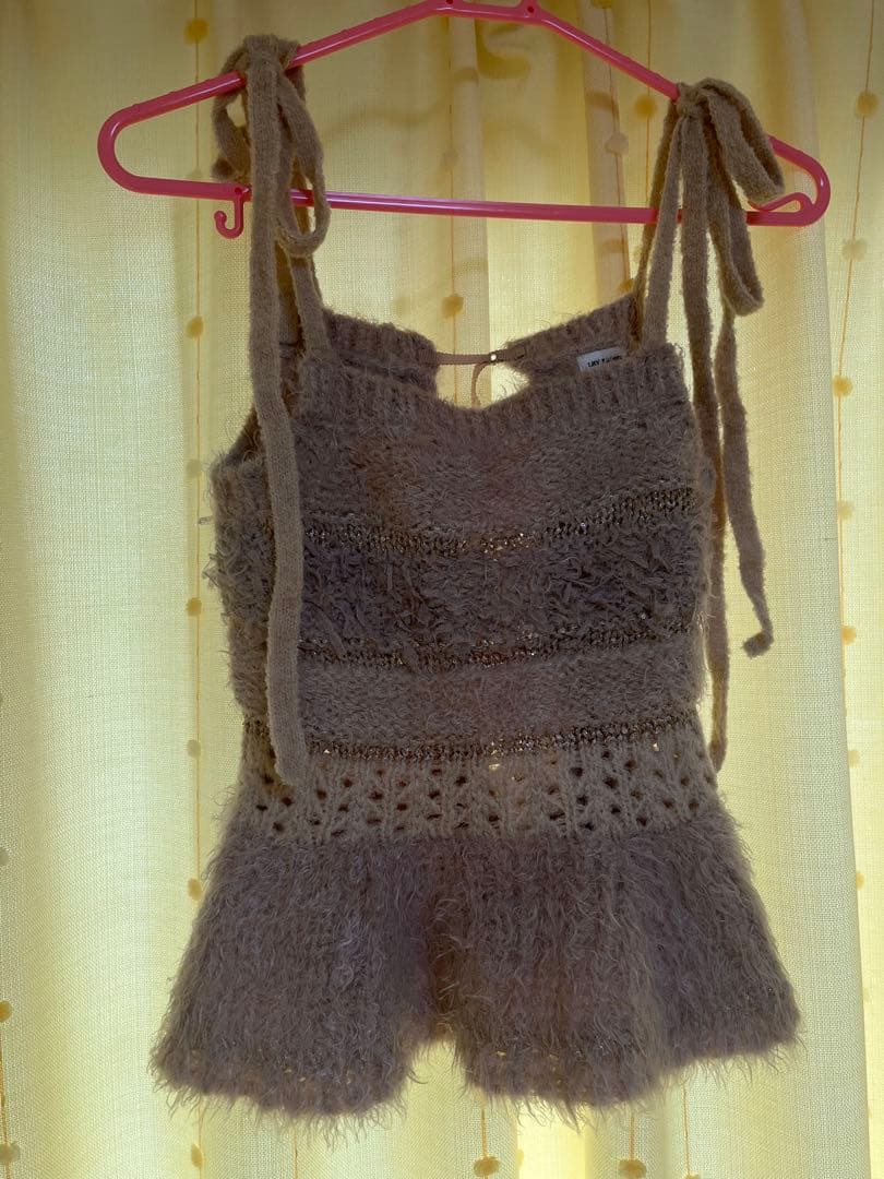 ニットペプラムビスチェ