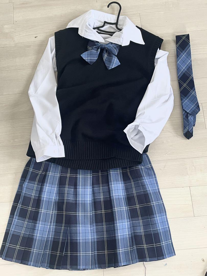 女子高校 学生服 制服 コスプレ リボン ネクタイ ベスト Yシャツ