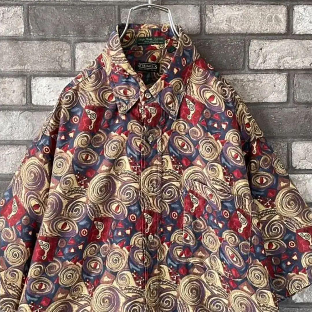 種類豊富な品揃え vintage 80's 古着 M シャツ USA製 総柄 - シャツ ...