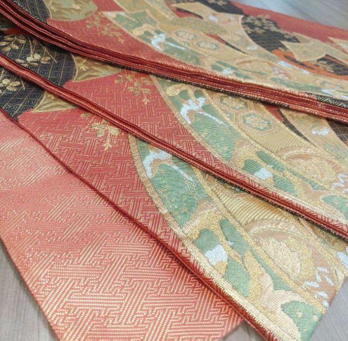 ★美品 夏帯 訪問着 無地用 西陣織 紗 袋帯 （正絹）未使用＜F712＞★ ☆美品 夏帯 訪問着 無地用 西陣織 紗 袋帯 （正絹）未使用
