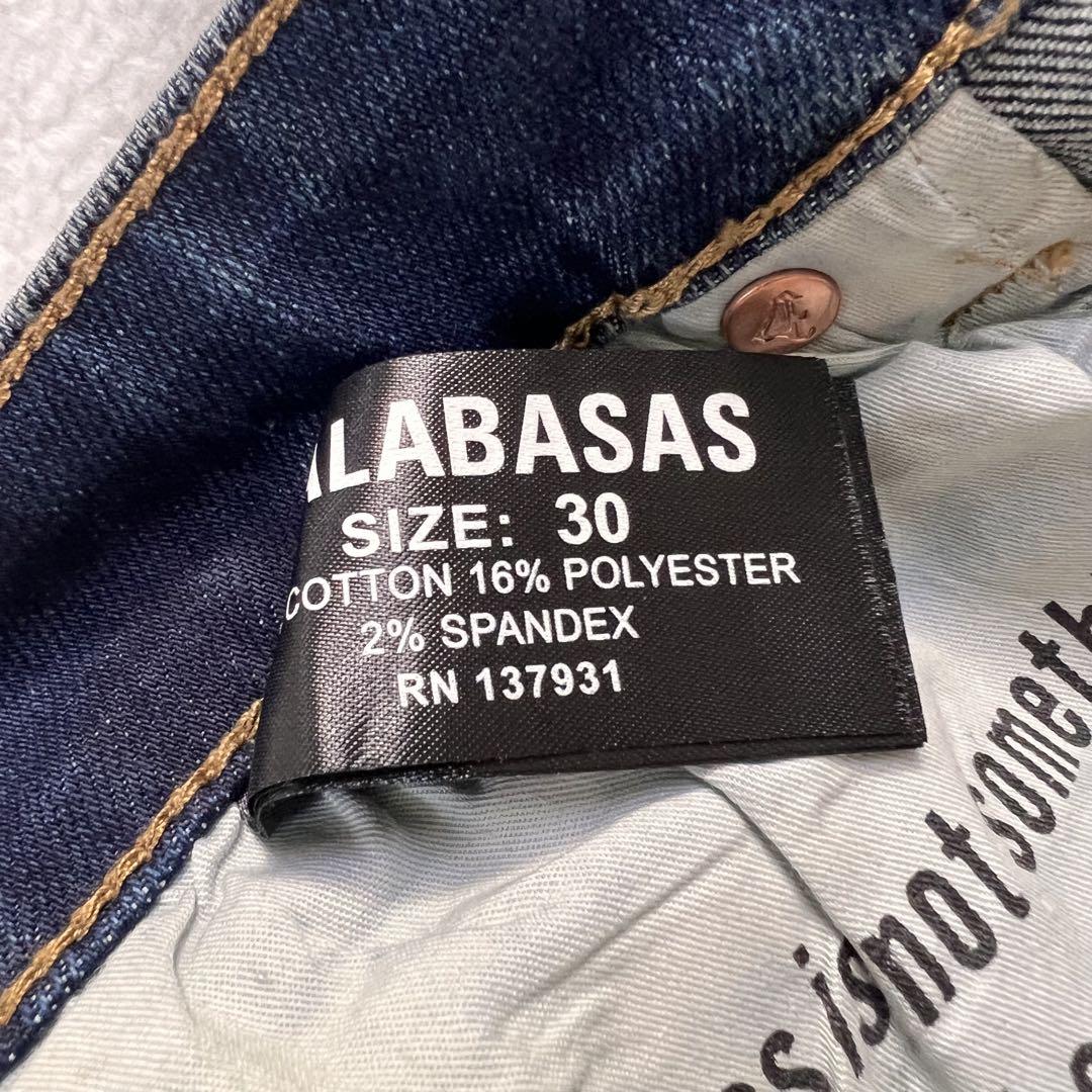 VALABASAS ダークグレー スキニーデニム 30