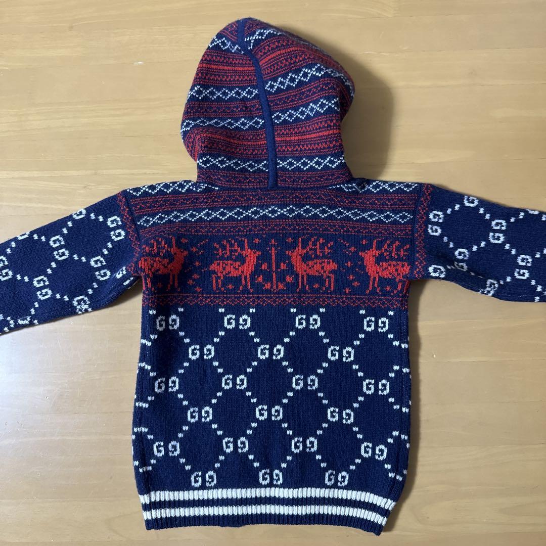 GUCCI　キッズ　カウチンセーター　GG柄 90cm相当