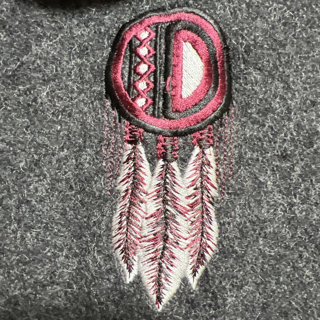 美品 Mid-West Garment Co. スタジャン L 黒/グレー 革