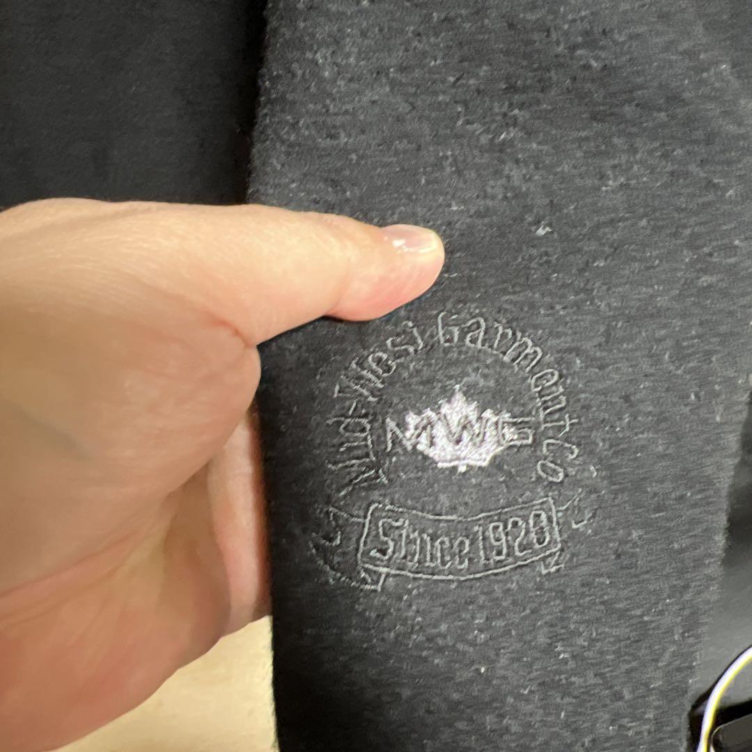 美品 Mid-West Garment Co. スタジャン L 黒/グレー 革