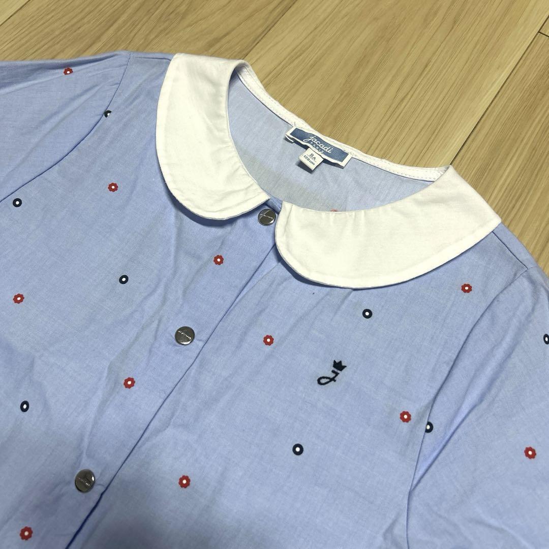 jacadi ピーターパンカラー ドット ワンピース