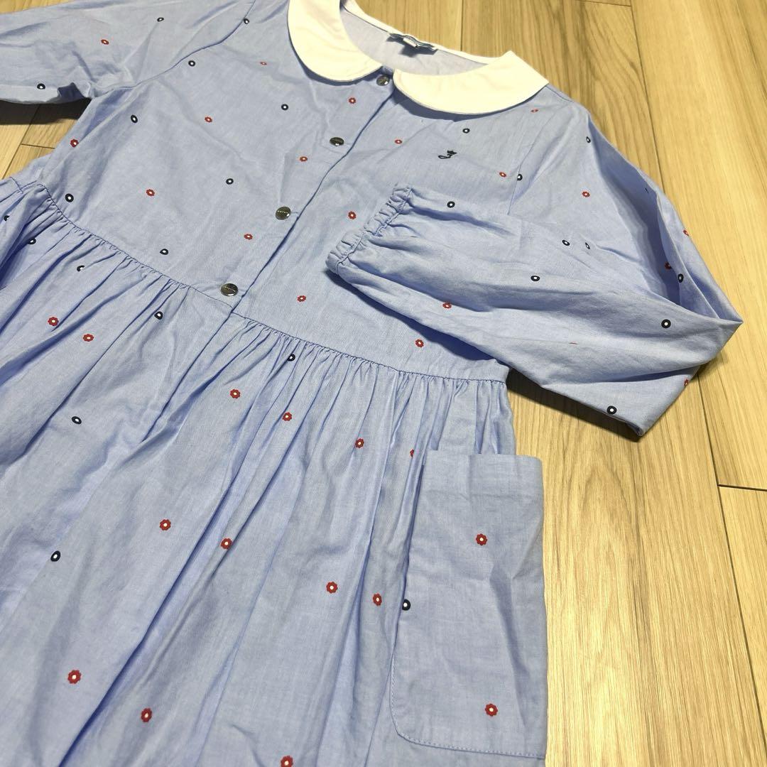 jacadi ピーターパンカラー ドット ワンピース