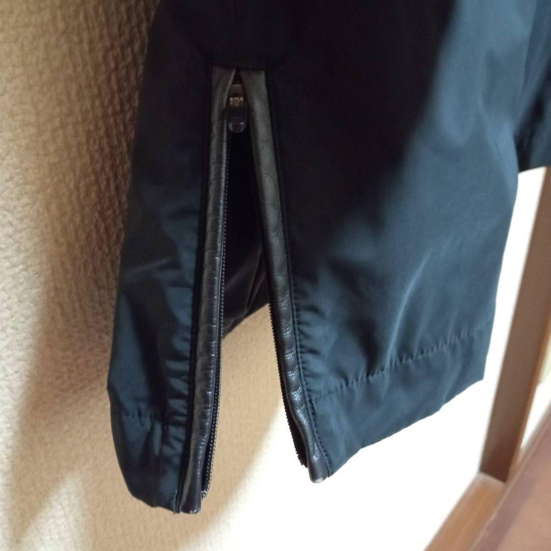 【アクアスキュータム】日本製♡ロングコート♡ダウンライナー付【34】黒♡牛革 【アクアスキュータム】日本製♡ロングコート♡ダウンライナー付【34】黒♡牛革