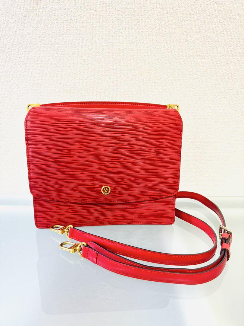 美品 ルイヴィトン エピ グルネル カスティリアンレッド M52367