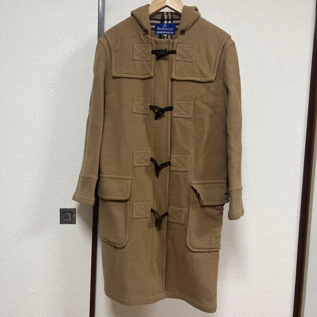 Burberrys Blue Label ダッフルコート38ノバチェックキャメルM BURBERRY BLUE LABEL