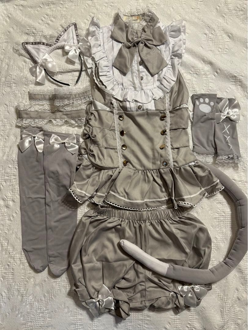 【マリームーン】キャットコスチュームグレー