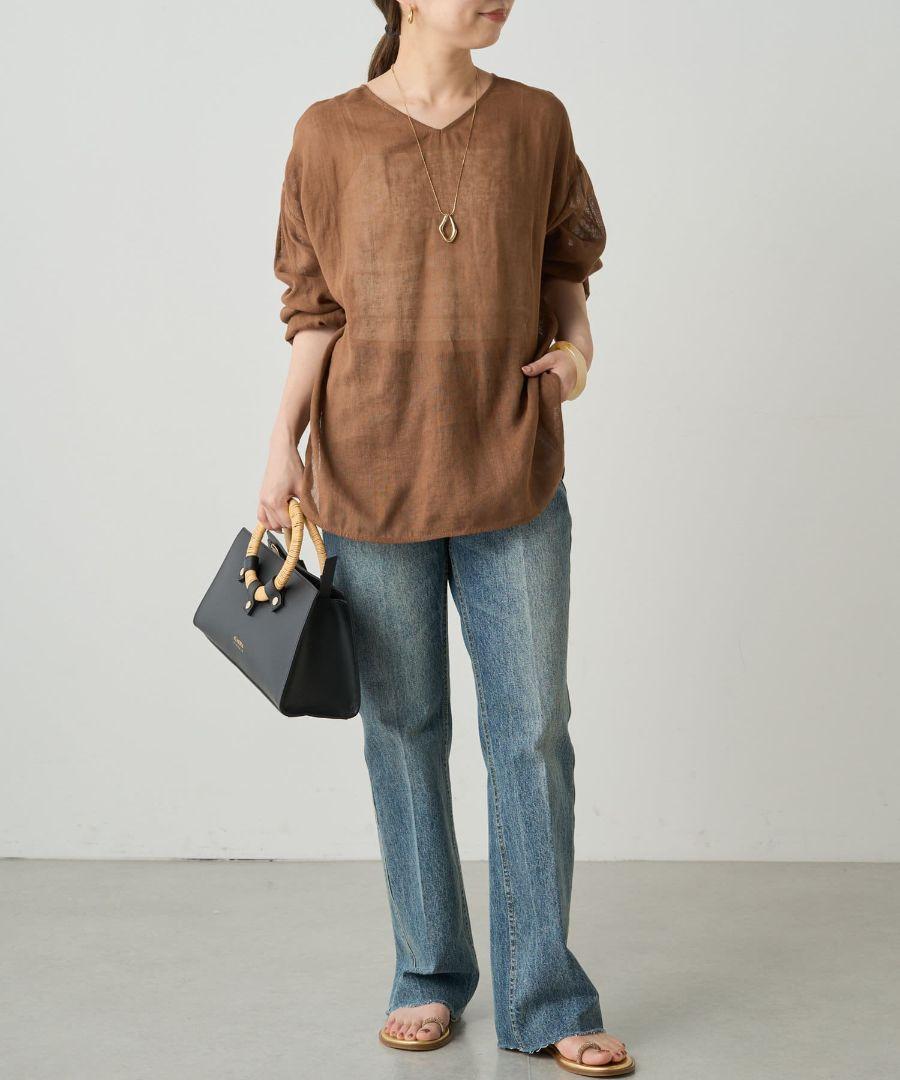 Loungedress　ラウンジドレス　プルオーバー　トップス　リネン　2WAY Loungedress ラウンジドレス プルオーバー トップス リネン 2WAY