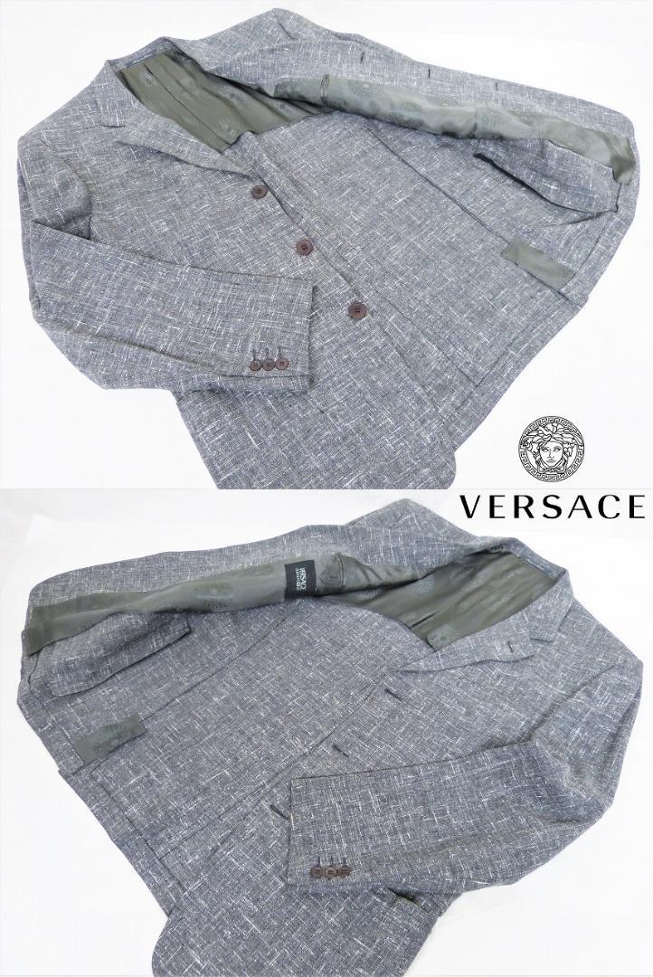 VERSACE ヴェルサーチ CLASSIC V2 グレー 3ツ釦シングルスーツ