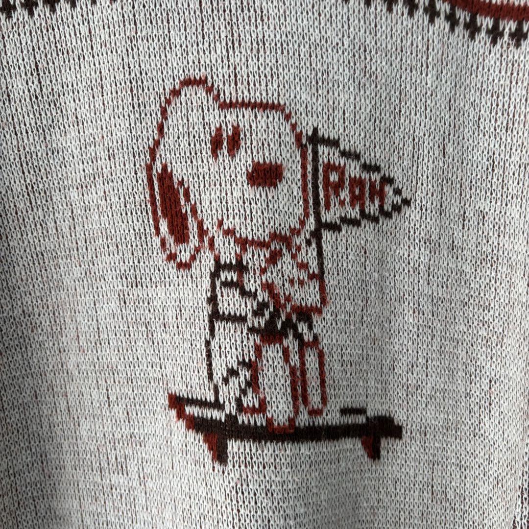 70s ARROW スヌーピー SNOOPY アクリルニットセーター