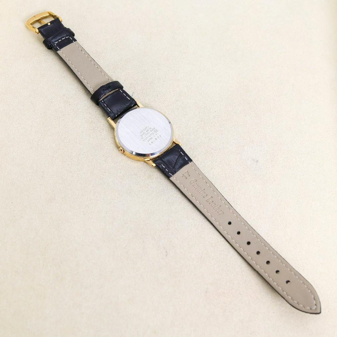 稼働 SEIKO 腕時計 自転車 レザー ゴールド文字盤 ラウンド 1600