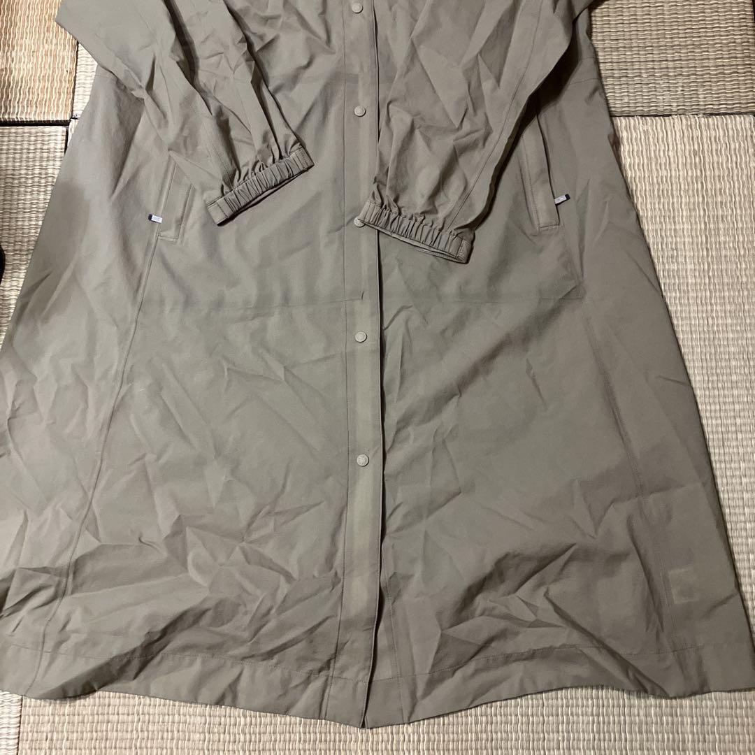 THE NORTH FACE フード付きロングレインコート ベージュ L