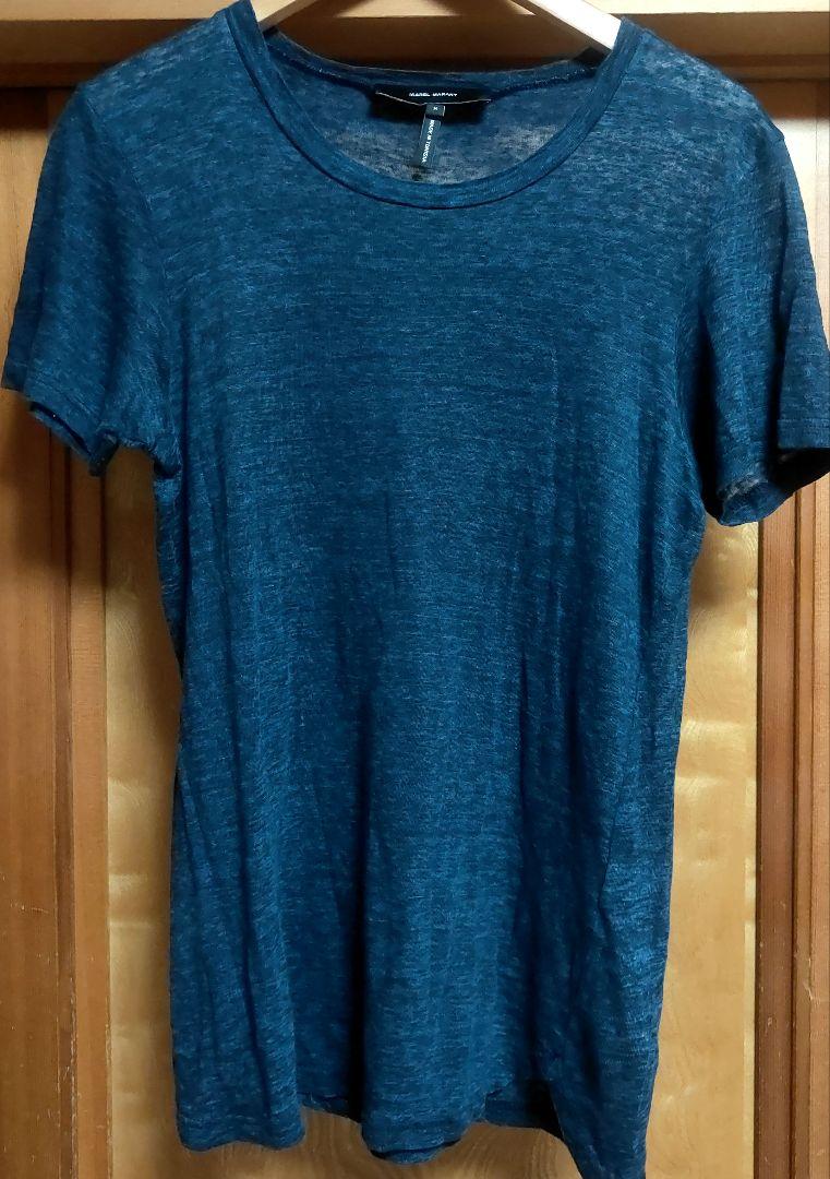 ISABEL MARANT リネン ダークブルー Tシャツ M