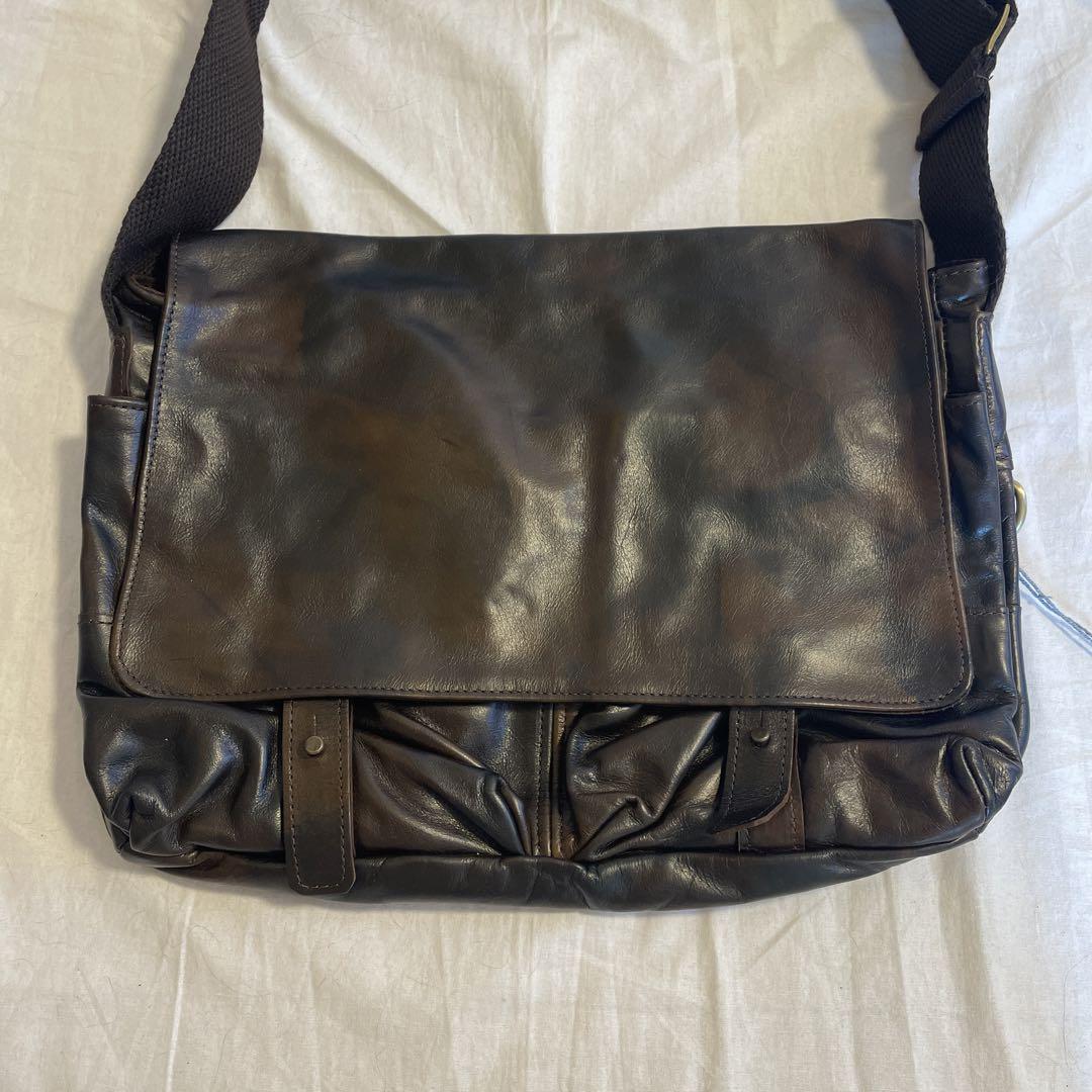 [美品]Jas M.B. ジャスエムビー メッセンジャーショルダーバッグ レザー