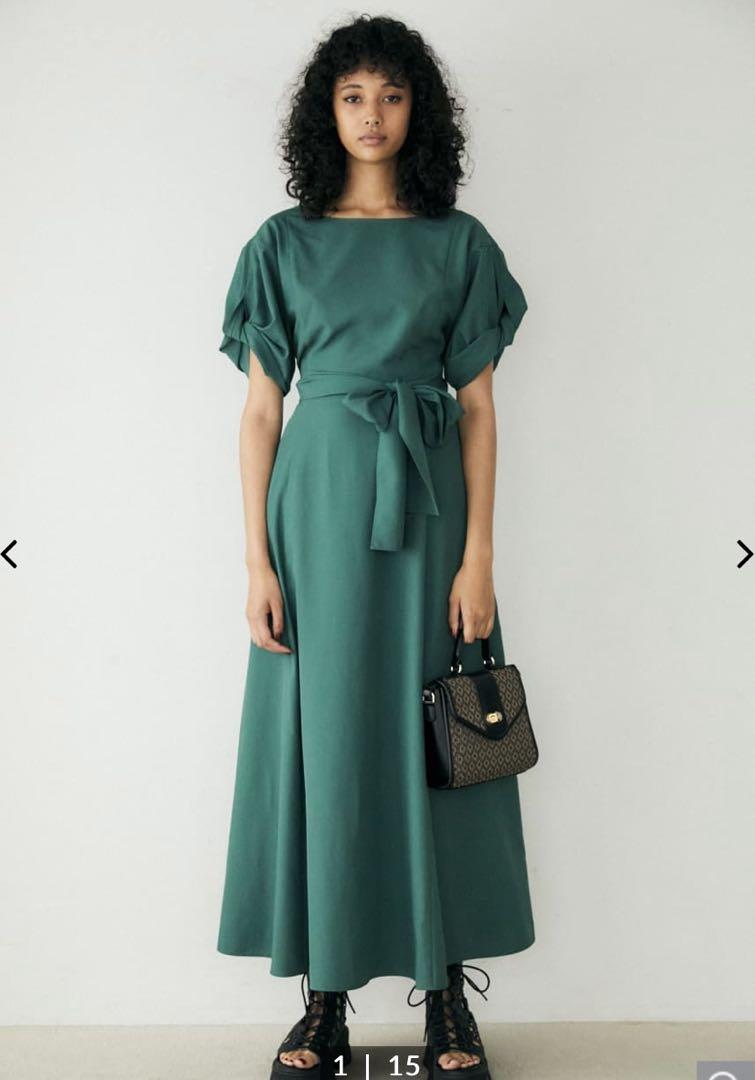MOUSSY BACK CACHE COEUR MAXI ワンピース リボン