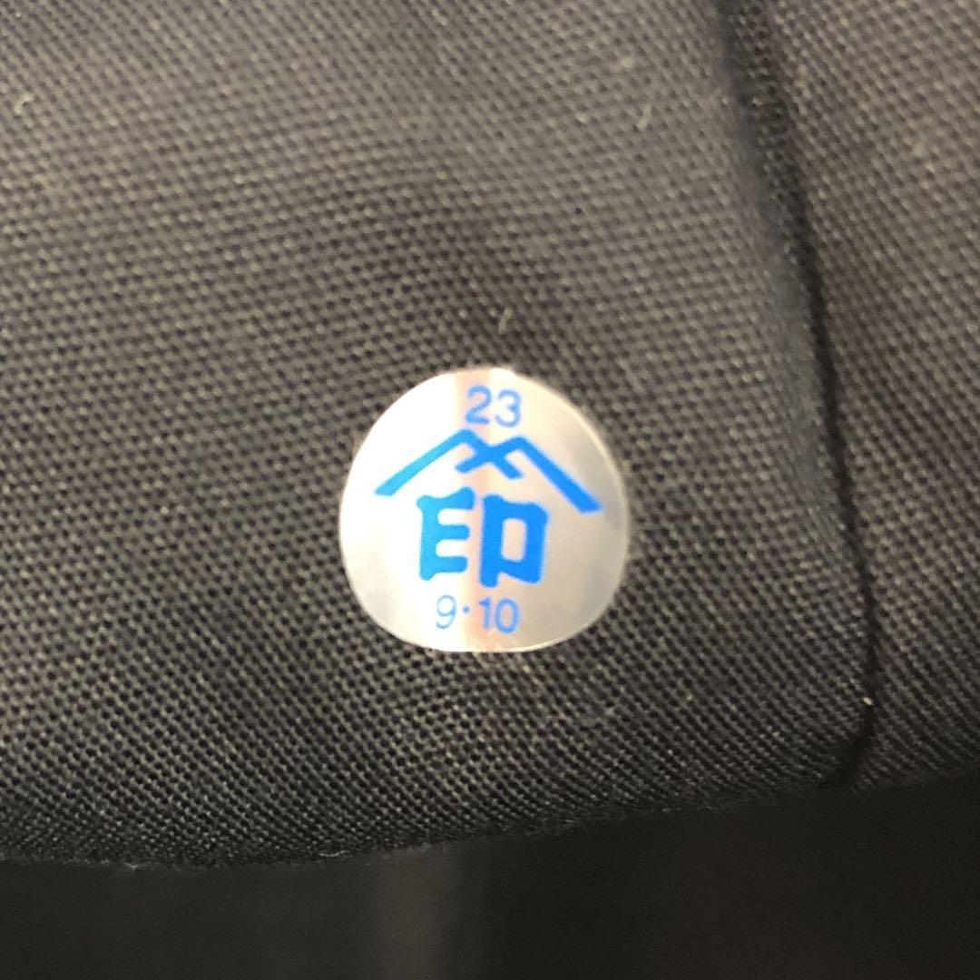 M11/111 印傳屋 合切袋 巾着 青海波 ブラック