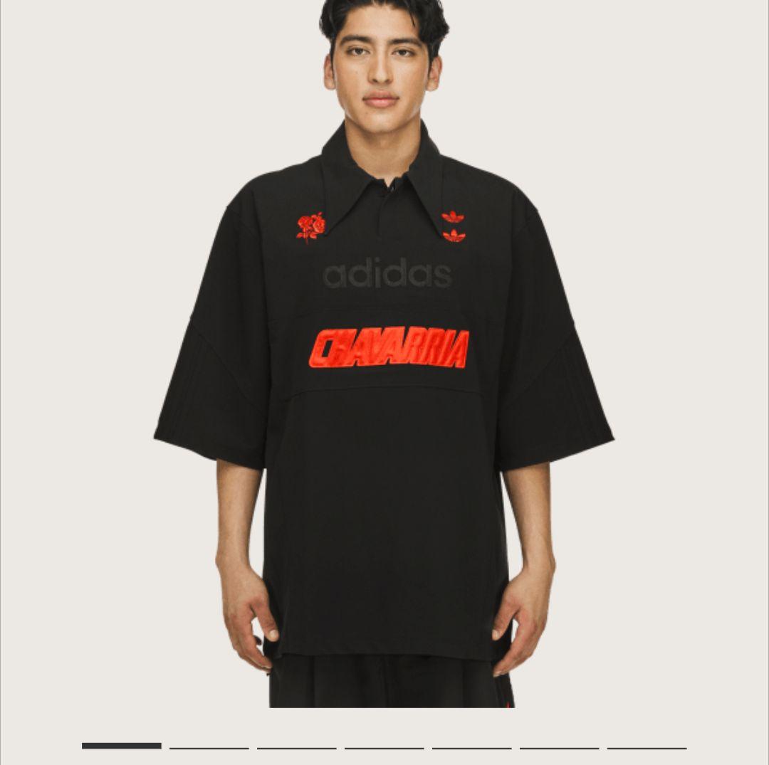 l*a様 adidas CHAVARRIA ポロシャツ 黒/赤