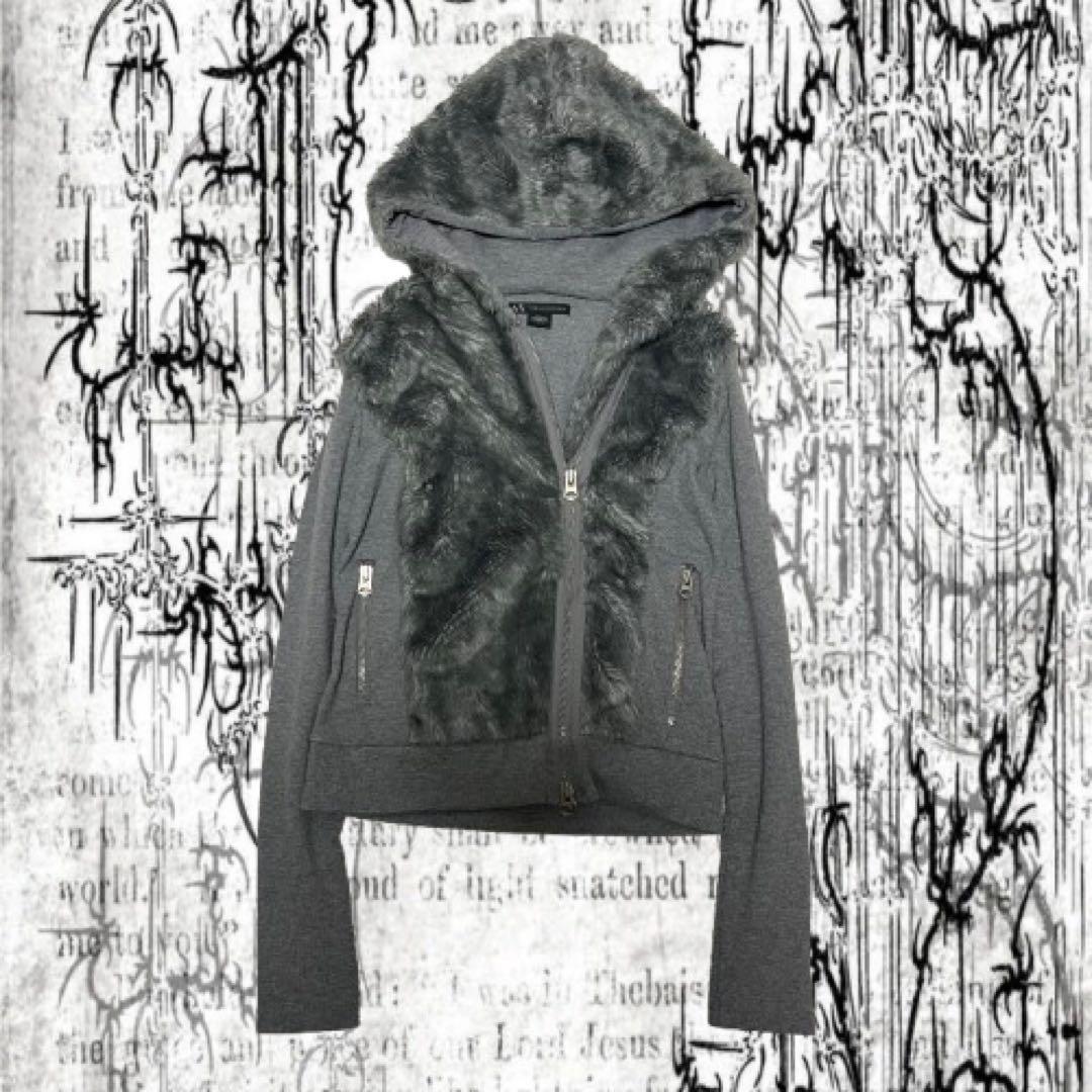 Y2K grunge 00’s ARMANI 平成初期　Parker furトップス