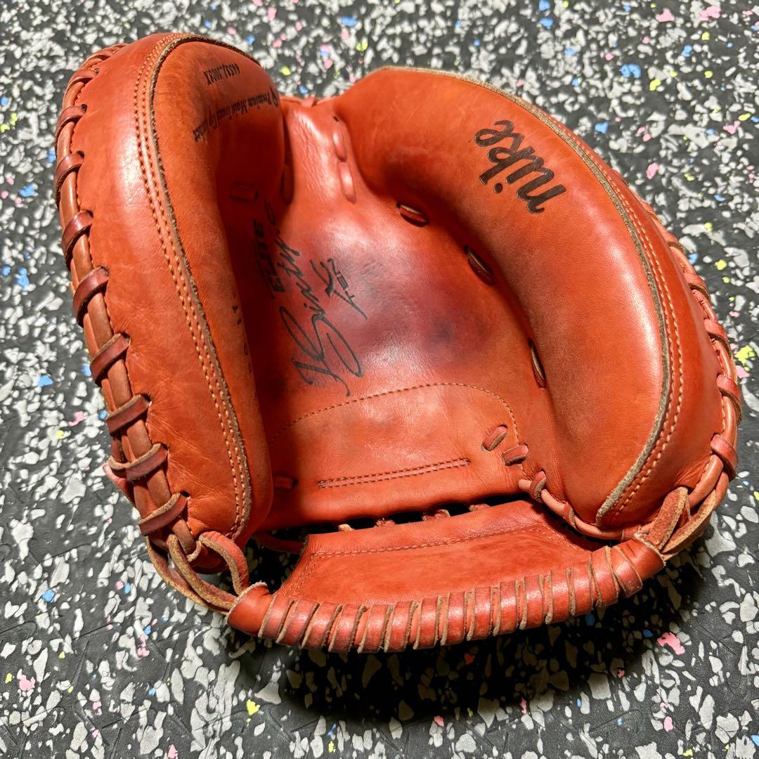 高校野球対応 NIKE ナイキ 硬式用 キャッチャーミット レッドオレンジ 朋