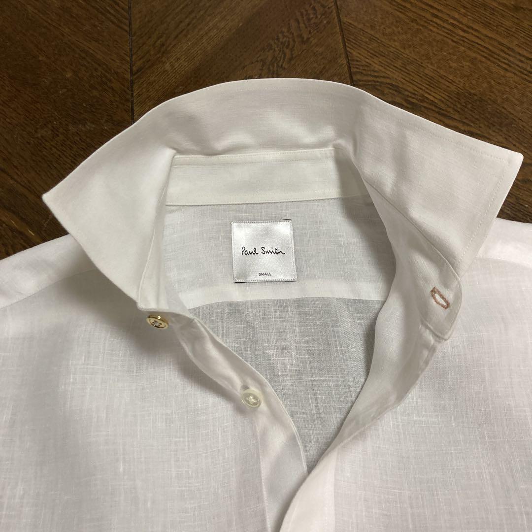 激安の 長袖シャツ ホワイト Smith Paul S メルカリ - 麻100% トップス