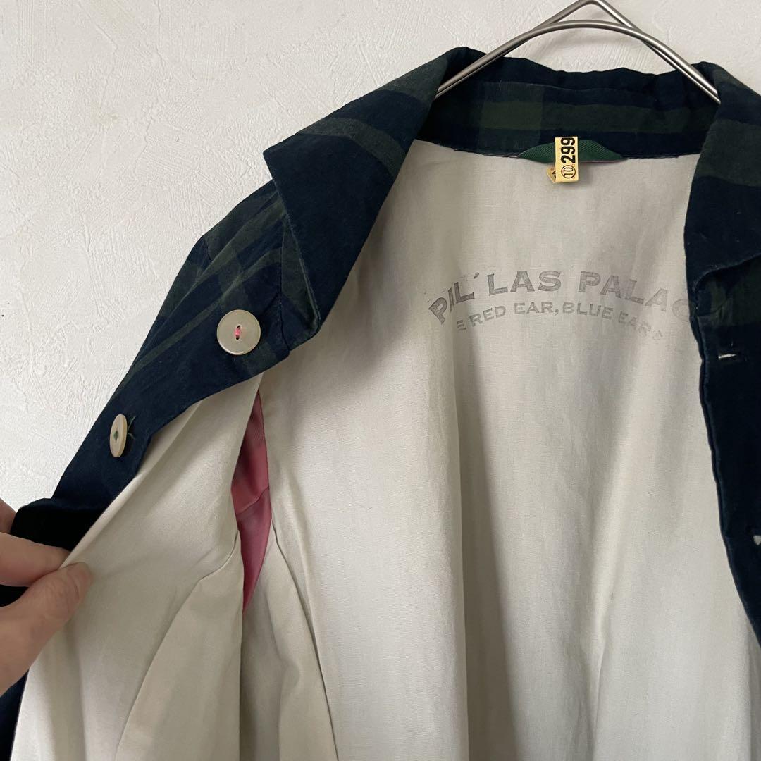 パラスパレス インディゴ チェック コットン ジャケット コート