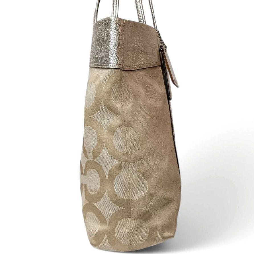 【良品】COACH コーチ トートバッグ 肩掛け オプアート ゴールド ベージュ 楽天市場】COACH コーチ オプアート（ショルダーバッグ