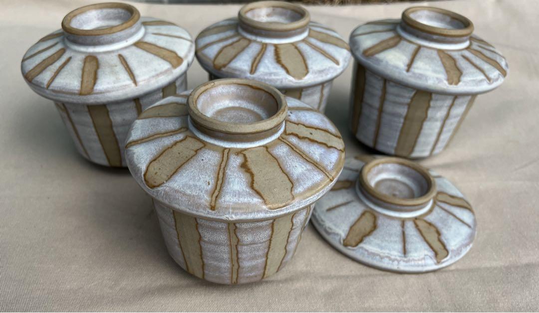 茶碗蒸し蓋付き小鉢4客+蓋1