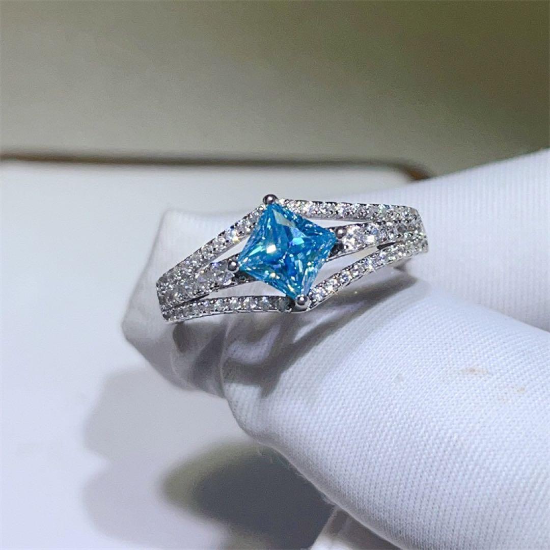 モアサナイト ヘイローリング デザイン指輪1ct