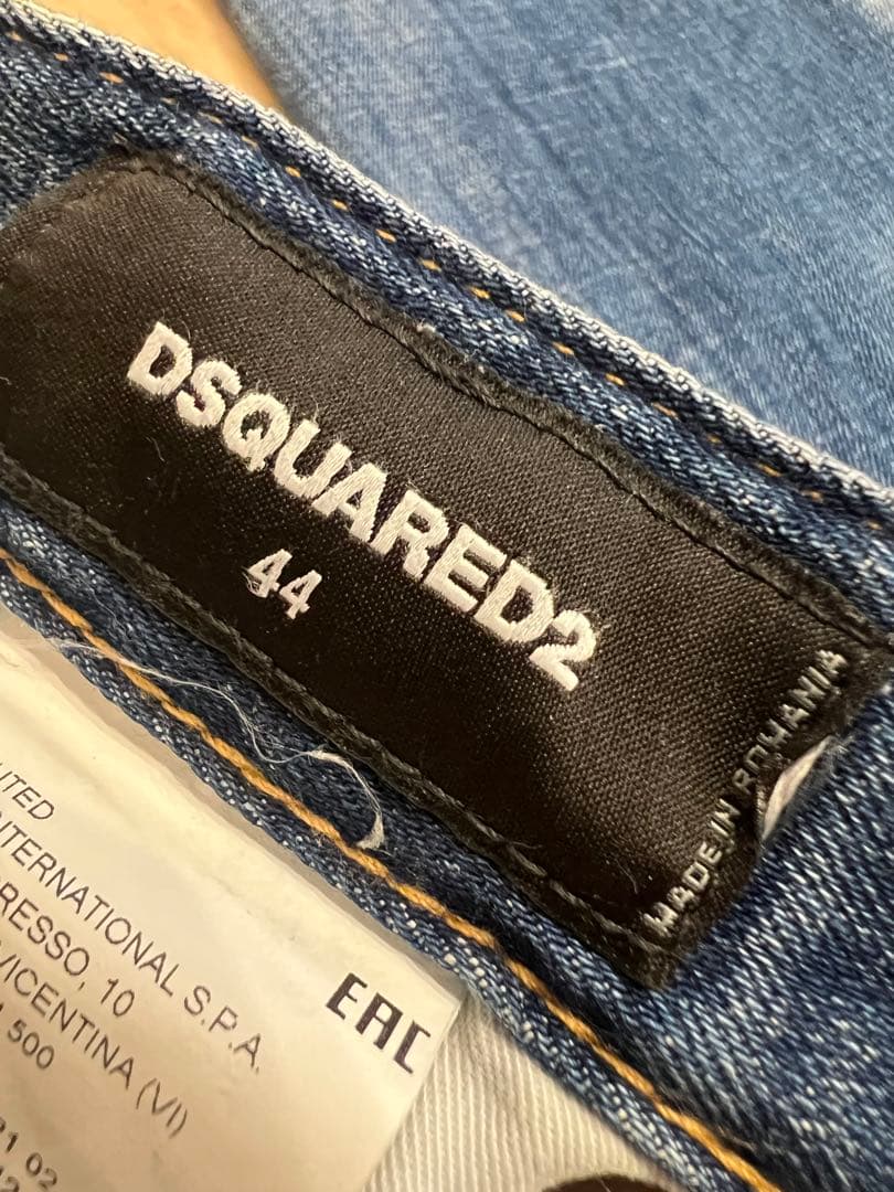 美品 DSQUARED2 ダメージ加工 スキニーデニム 44 美品 DSQUARED2 ダメージ加工 スキニーデニム 44