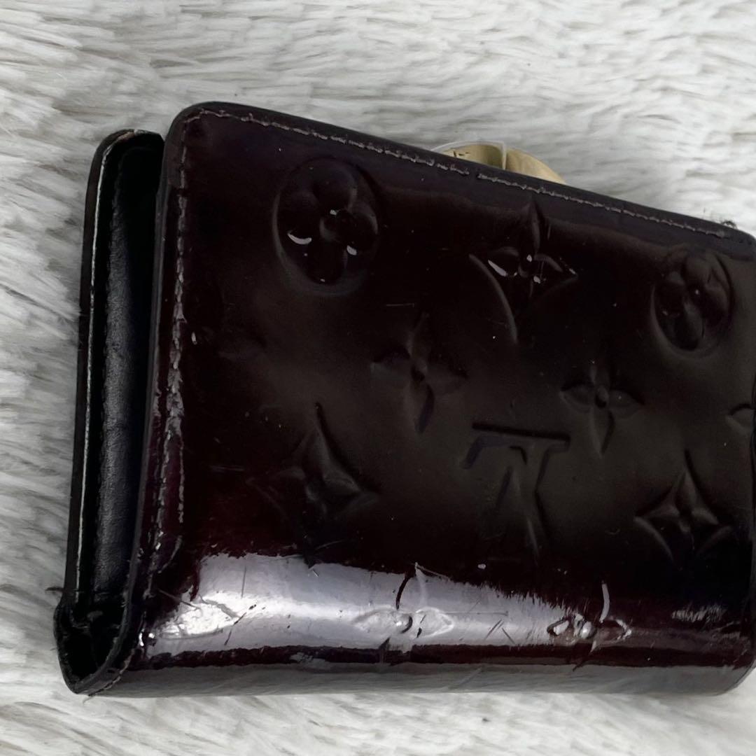 美品 LOUISVUITTON レザー 長財布 ヴェルニ アマラント モノグラム