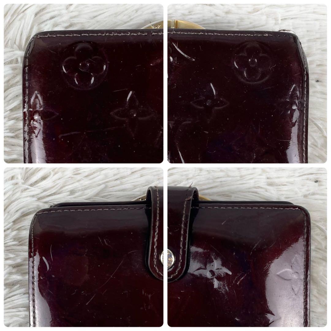 美品 LOUISVUITTON レザー 長財布 ヴェルニ アマラント モノグラム