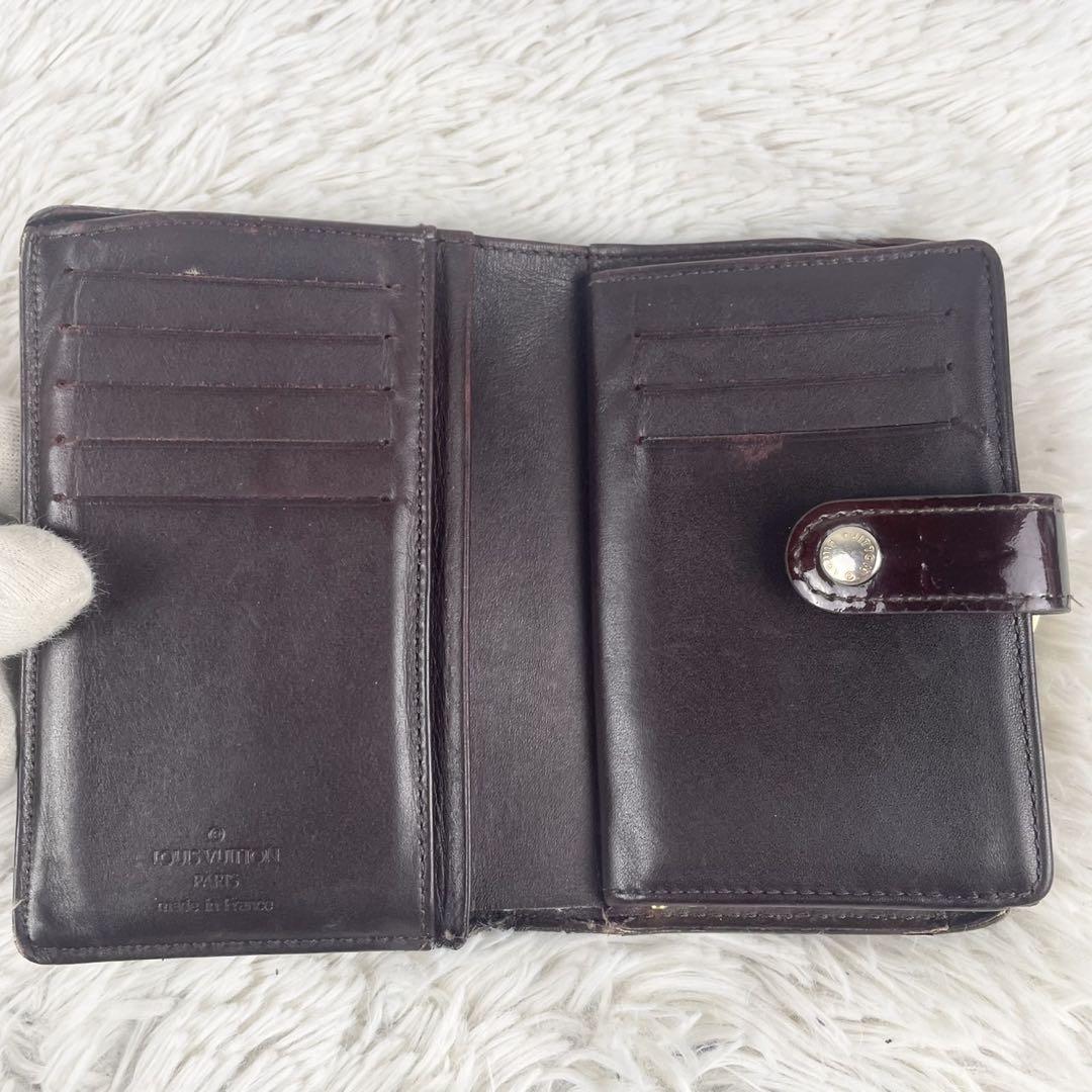 美品 LOUISVUITTON レザー 長財布 ヴェルニ アマラント モノグラム