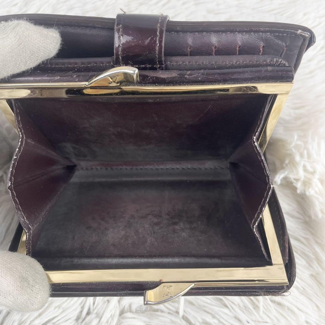 美品 LOUISVUITTON レザー 長財布 ヴェルニ アマラント モノグラム