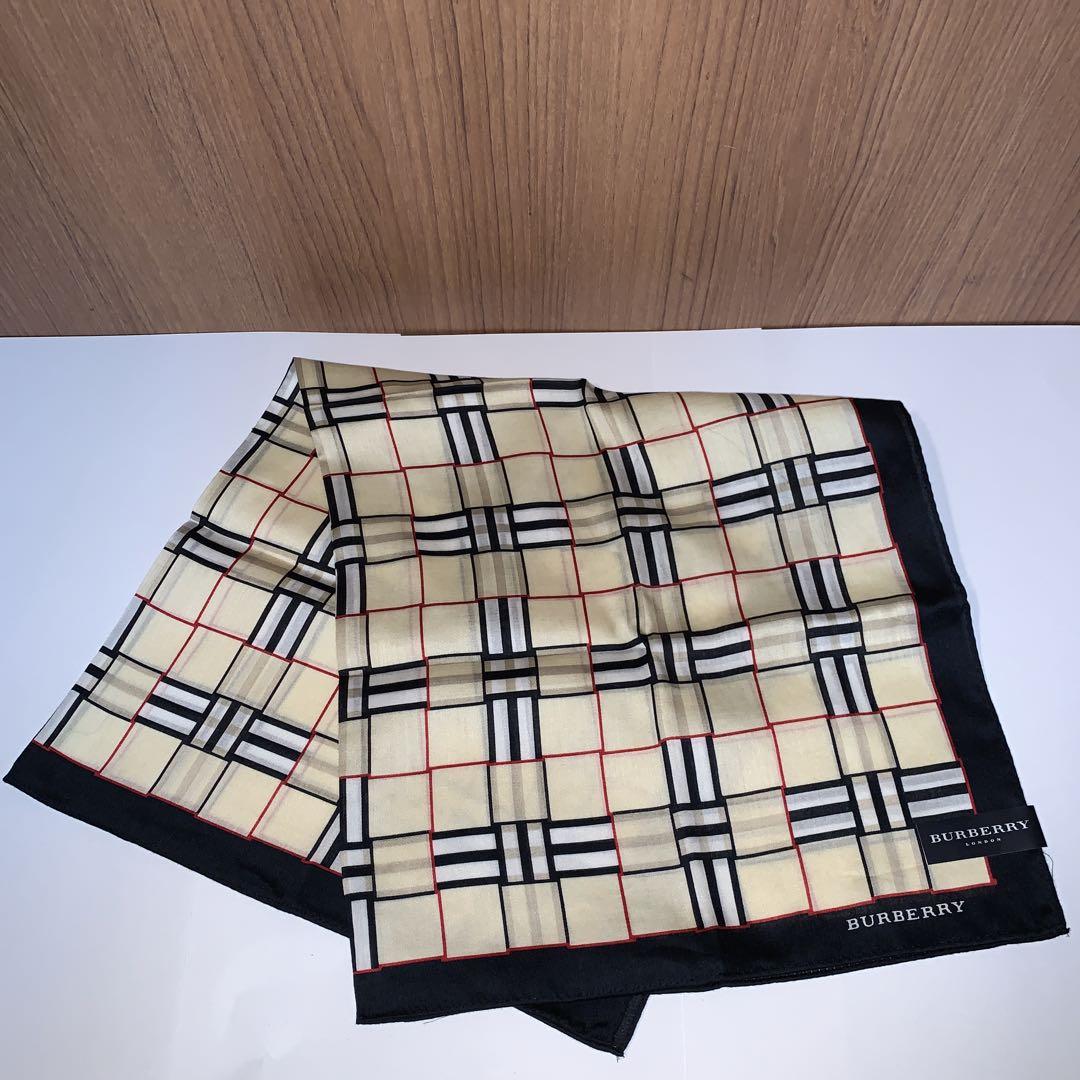 保管品！バーバリー burberry プチスカーフ 大判ハンカチ