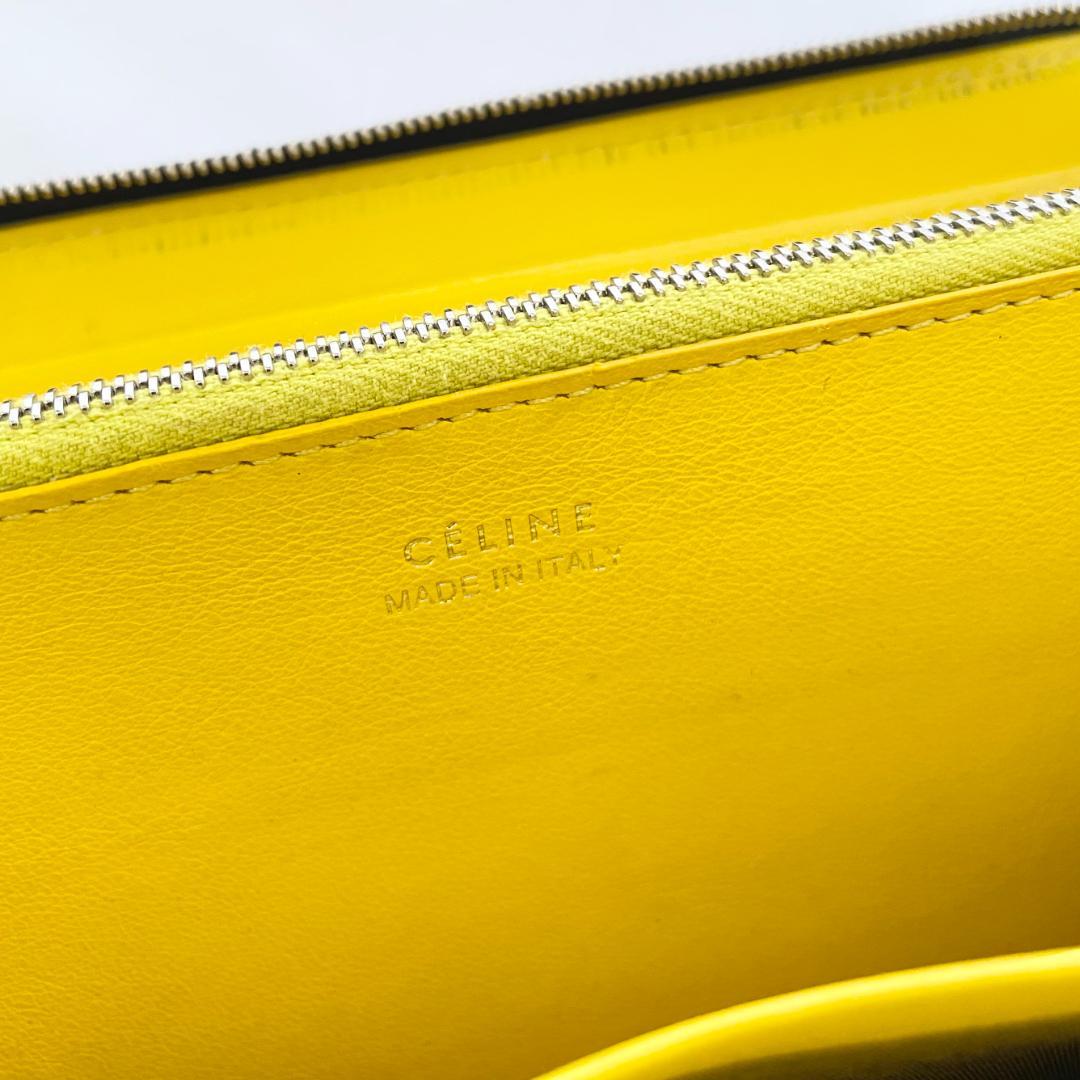 CELINE セリーヌ ラージ ジップドマルチファンクション ブラック/イエロー