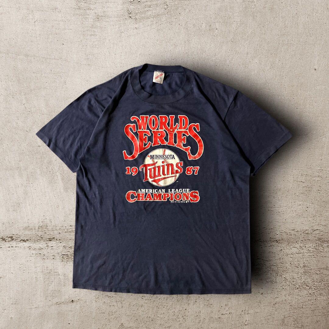 USA製80年代JERZEES 1987年ミネソタツインズ チャンピオンTシャツ