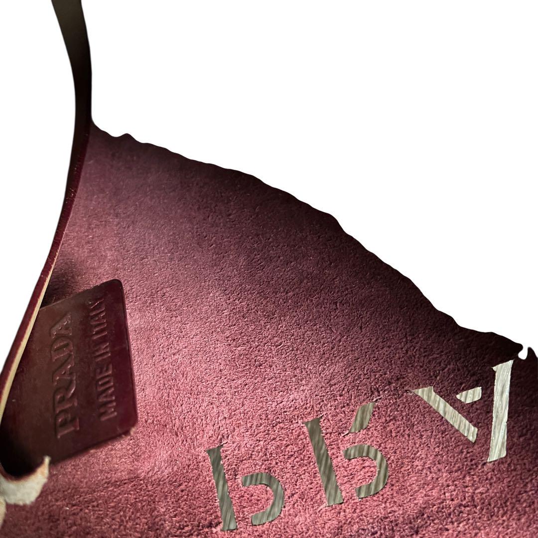 希少 プラダ PRADA エナメル トートバッグ 肩掛けポーチ付き 白