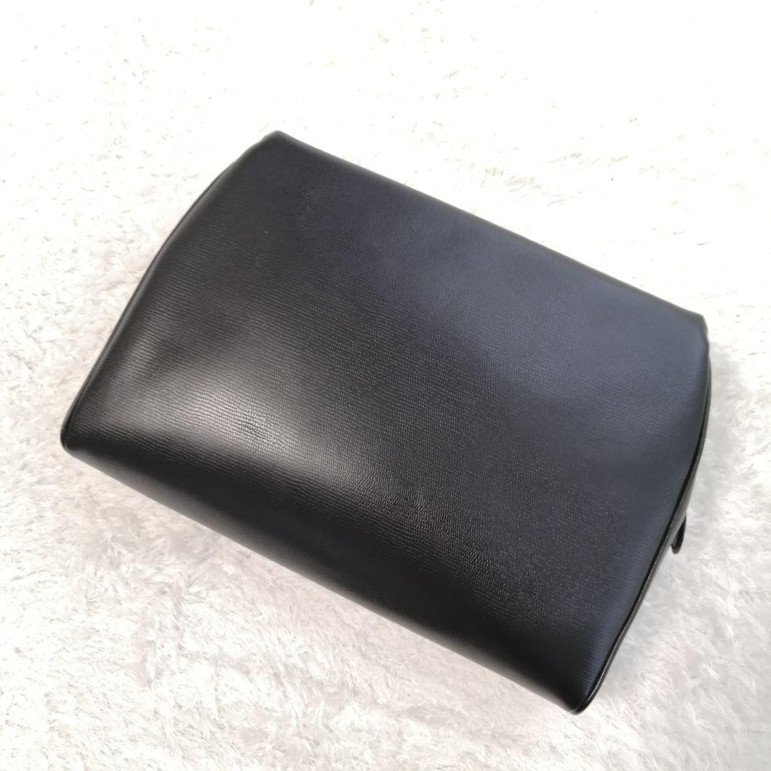 【きます】 希少 美品 オールドセリーヌ クラッチバッグ サークルロゴ レザー 黒 ayXZY-m37690900370 しくお