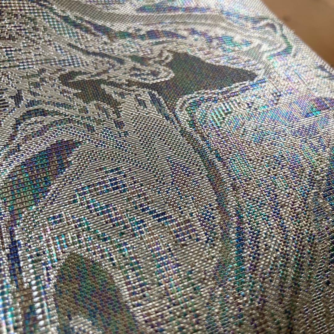 袋帯 全通 銀糸ラメ 袋帯 全通 銀糸ラメ